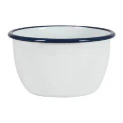 Kockums Jernverk Skål Ø 16 cm - Emaljeret stål - White/Marine