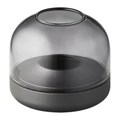 KOODUU Glow 8 Fyrfadsstage H 8,1 cm - Aluminium/glas - Smoked Grey