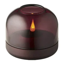 KOODUU Glow 8 Fyrfadsstage H 8,1 cm - Aluminium/glas - Lilla
