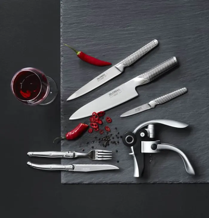 Laguiole Steakkniv Bestiksæt - 6 stk. Rustfrit stål 18/8 - Blank