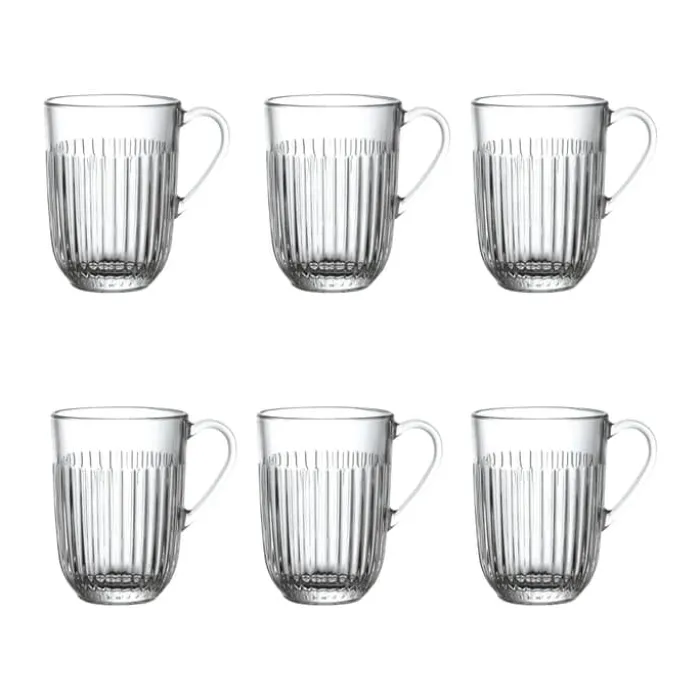 La Rochère Quessant Krus - 6 stk. 40 cl - Glas - Klar