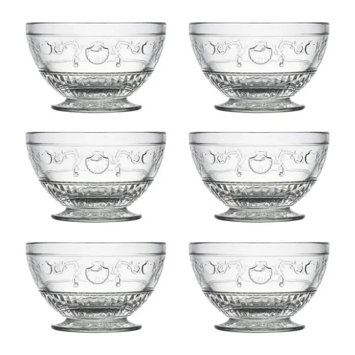 La Rochère Versailles Skål - 6 stk. Ø 10,5 x H 6,5 cm - Glas - Klar