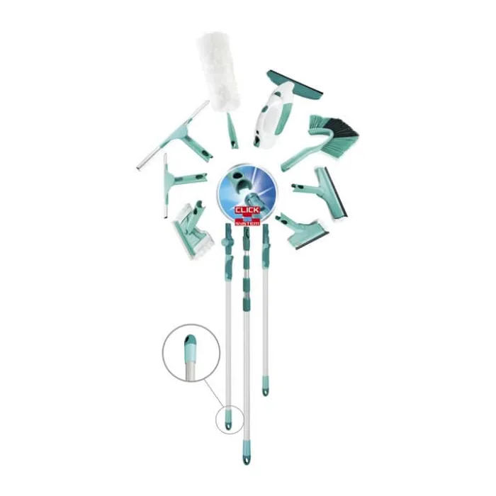 Leifheit Click 3i1 Vinduesvasker B 32 x L 190 cm - Plastik - Turkis