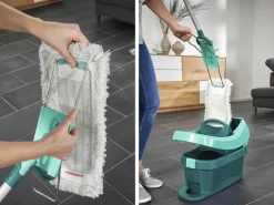 Leifheit Profi XL Micro Duo Gulvvasker H 140 x B 42 cm - Stål/plastik - Turkis
