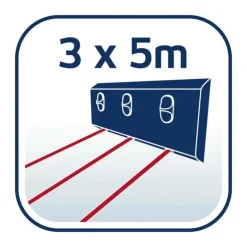 Leifheit Rollfix Triple 150 Longline Tørrestativ Tørreplads: 15 meter - Plastik