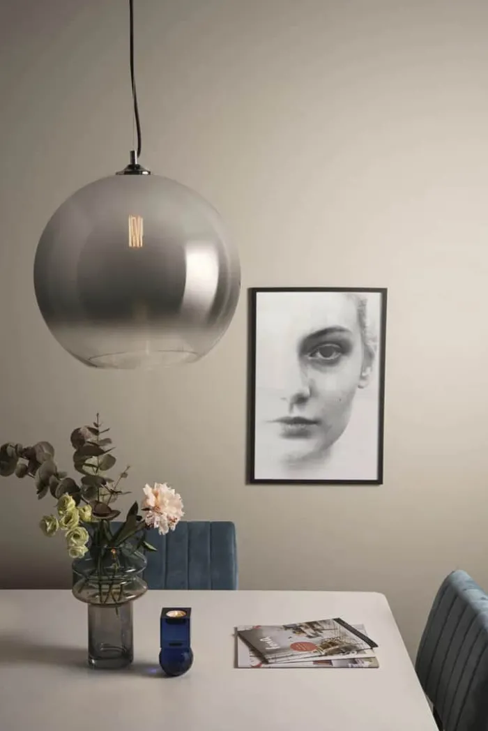 Leitmotiv Bubble Pendel Ø 40 cm - Glas - Krom