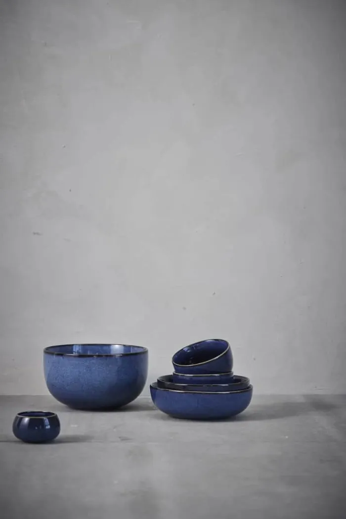 Lene Bjerre Amera Skål Ø 22 cm - Stentøj - Blå