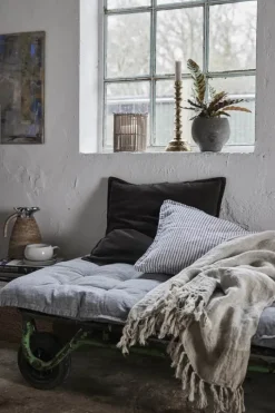 Lene Bjerre Ana plaid B 130 x L170 cm - 100% Hør - Sandfarve