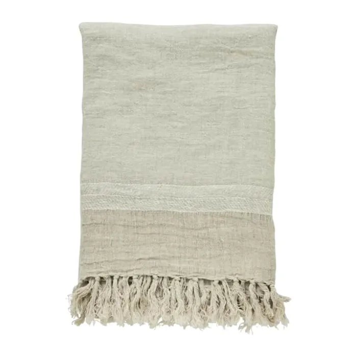 Lene Bjerre Ana plaid B 130 x L170 cm - 100% Hør - Sandfarve