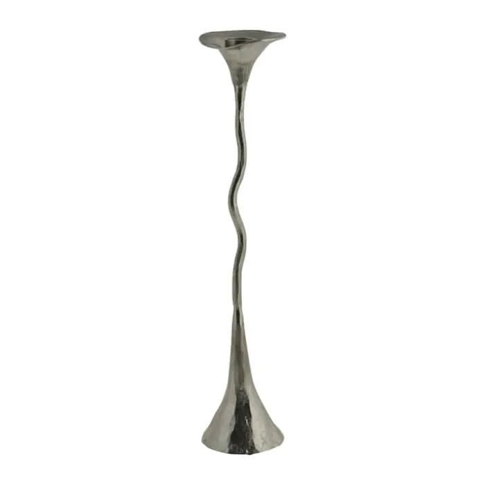 Lene Bjerre Cala Lysestage H 35 cm - Jern - Sølvfarvet