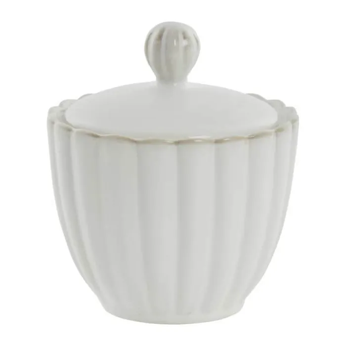 Lene Bjerre Camille Sukkerskål Ø 10 x H 12 cm - Porcelæn - Hvid