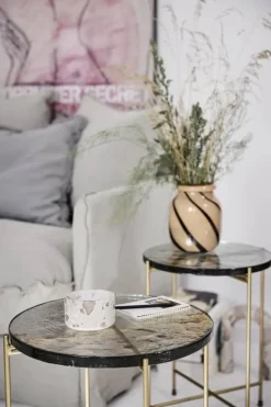 Lene Bjerre Eliana Bloklysestage H 5 cm - Marmor - Sand