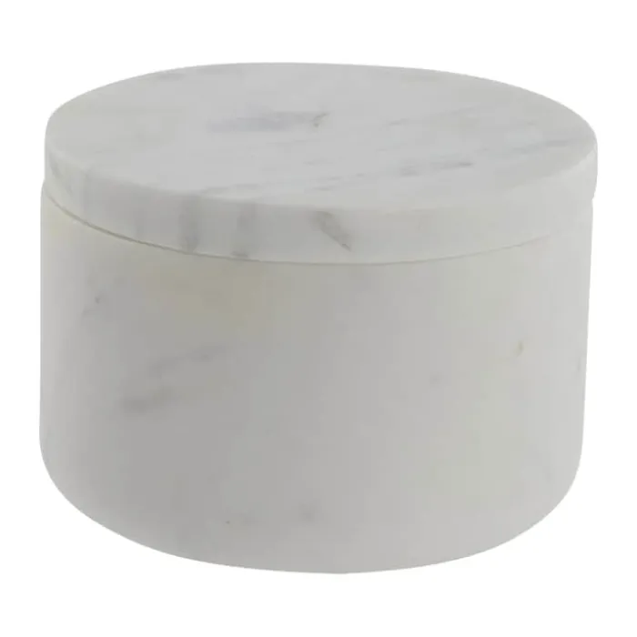 Lene Bjerre Ellia Krukke m. Låg H 7,5 cm - Marmor - Hvid