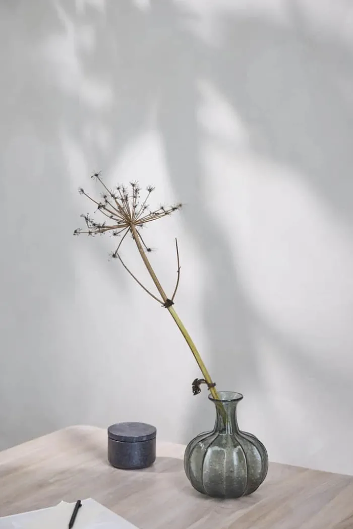 Lene Bjerre Ellia Krukke m. Låg H 7,5 cm - Marmor - Sort