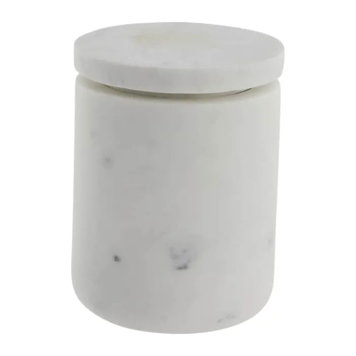 Lene Bjerre Ellia Krukke m. Låg H 11,5 cm - Marmor - Hvid