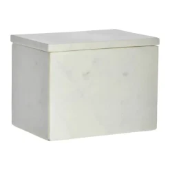 Lene Bjerre Ellia Æske H 13 x B 11,5 x L 16,5 cm - Marmor - Hvid