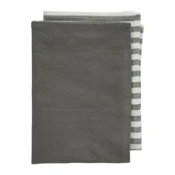 Lene Bjerre Estrille Viskestykke - 2 stk. B 50 x L 70 cm - Bomuld - Grå