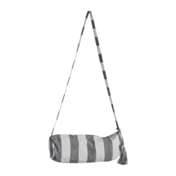 Lene Bjerre Felima Plaid B 140 x L 200 cm - Bomuld - Hvid/mørkegrå