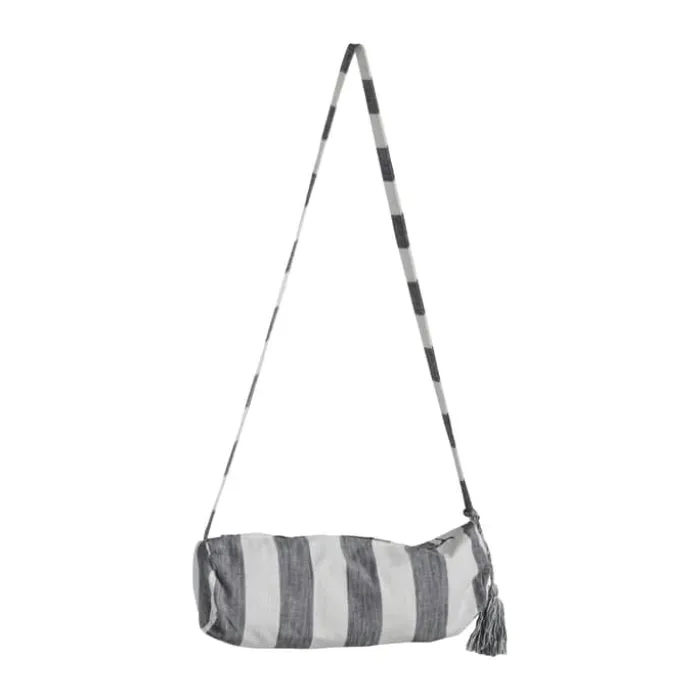 Lene Bjerre Felima Plaid B 140 x L 200 cm - Bomuld - Hvid/mørkegrå