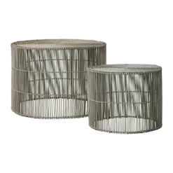 Lene Bjerre Harper Sidebord - 2 stk. H 40/65 x Ø 40/45 cm - Rattan - Natur