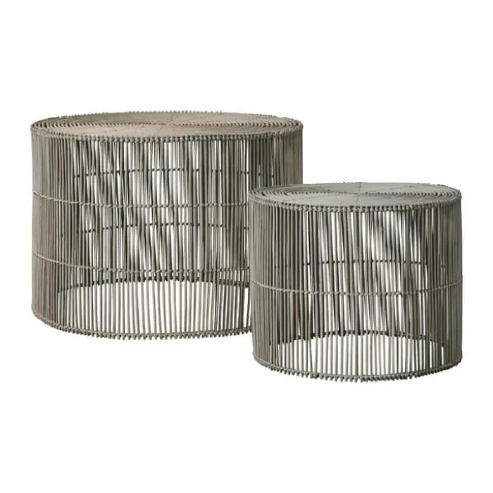 Lene Bjerre Harper Sidebord - 2 stk. H 40/65 x Ø 40/45 cm - Rattan - Natur
