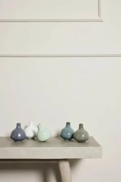 Lene Bjerre Helene Vase Ø 8 x H 9 cm - Keramik - Mørkegrøn