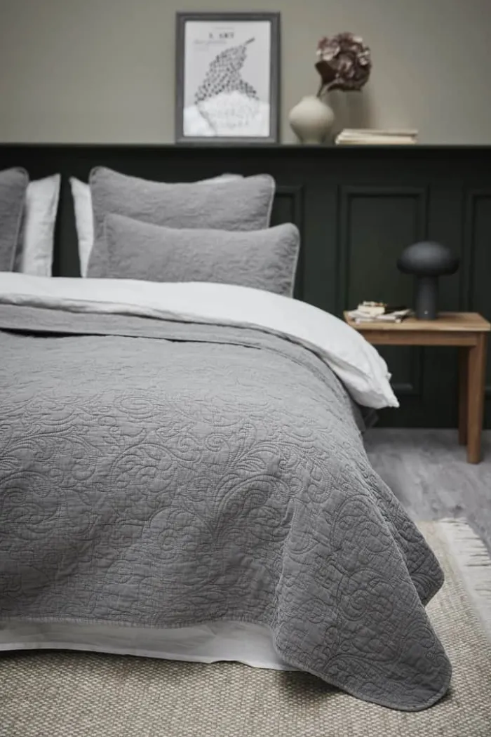 Lene Bjerre Isabelle Sengetæppe B 240 x L 260 cm - Polyester - Grå