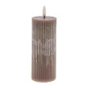 Lene Bjerre Lillia LED Bloklys Ø 6 x H 15 cm - Paraffin - Lyserød