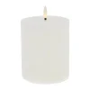 Lene Bjerre Lillia LED Bloklys Ø 10 x H 12 cm - Paraffin - Hvid