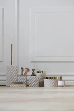 Lene Bjerre Portia Toiletbørste H 39 cm - Keramik - Beige/sølvfarvet