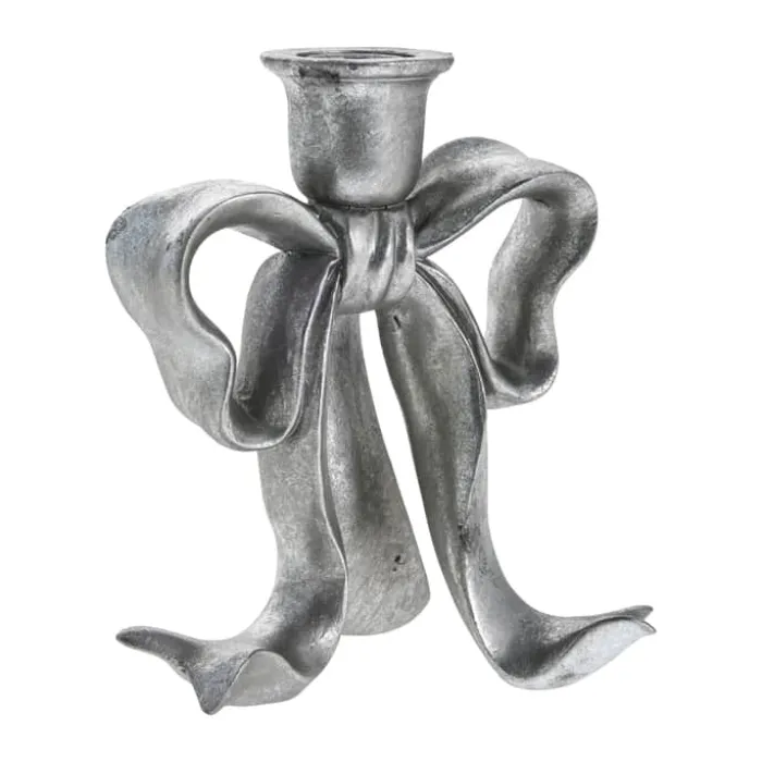 Lene Bjerre Serafina Lysestage H 19,7 cm - Polyresin - Antik sølv