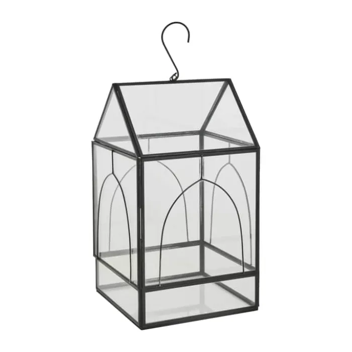 Lene Bjerre Sira Mini drivhus H 32 x B 18 x L 18 cm - Jern/glas - Sort