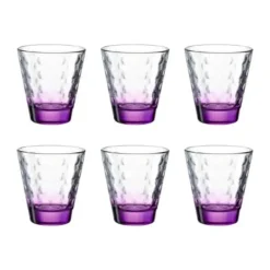 Leonardo Vandglas - 6 stk. 21,5 cl - Glas - Klar/violet