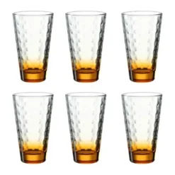 Leonardo Vandglas - 6 stk. 30 cl - Glas - Klar/orange