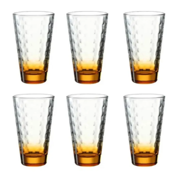 Leonardo Vandglas - 6 stk. 30 cl - Glas - Klar/orange