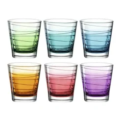 Leonardo Vario Vandglas - 6 dele 25 cl - Glas - Multifarvet