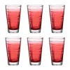 Leonardo Vario Vandglas - 6 stk. 28 cl - Glas - Klar/rød