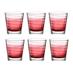 Leonardo Vario Vandglas - 6 stk. 25 cl - Glas - Klar/rød