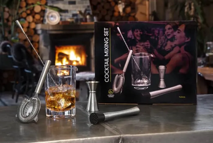 Leopold Vienna Cocktailsæt - 5 dele Rustfrit stål - Sølvfarvet
