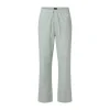 Lexington A Parkside Collection Pyjamasbukser S - Økologisk bomuld - Grøn/hvid
