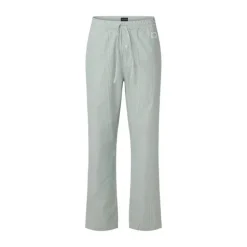 Lexington A Parkside Collection Pyjamasbukser S - Økologisk bomuld - Grøn/hvid