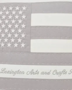 Lexington Arts & Crafts Cotton Twill Pudebetræk H 50 x B 50 cm - Bomuld - Off White/Gray