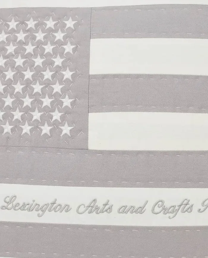 Lexington Arts & Crafts Cotton Twill Pudebetræk H 50 x B 50 cm - Bomuld - Off White/Gray