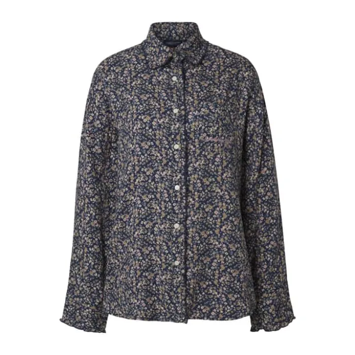 Lexington Comforts of Fall Pyjamassæt - 2 dele XS - Lyocell - Blue Flower