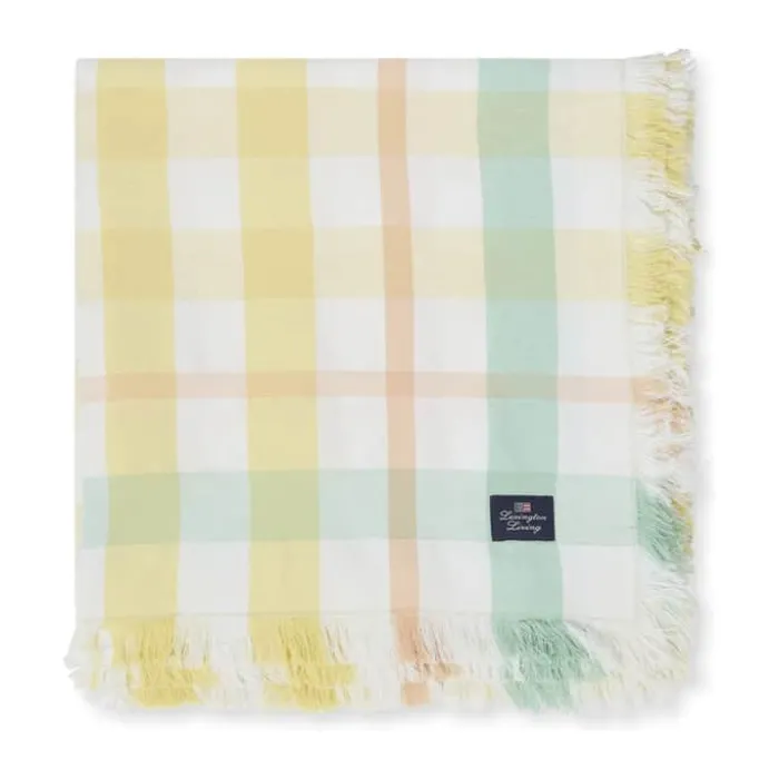 Lexington Costal Bloom Dug B 150 x L 250 cm - Hør/bomuld - Gul/Grøn/pink