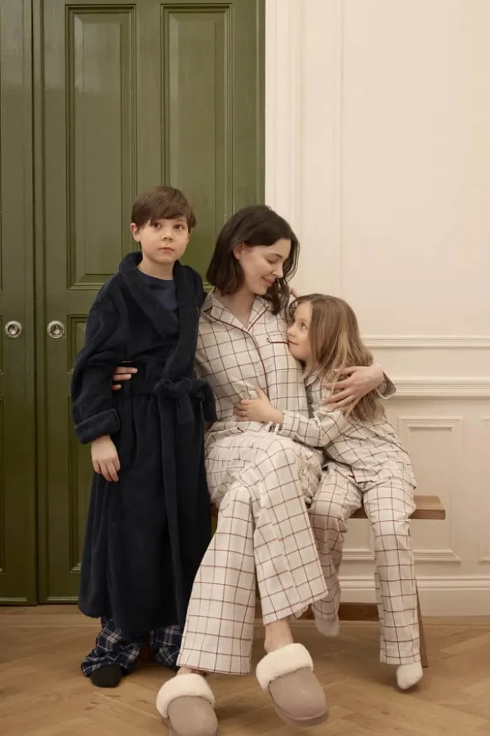Lexington Holiday Collection 2025 Pyjamassæt - 2 dele Str. 8-10 år - Økologisk Bomuld - Grå