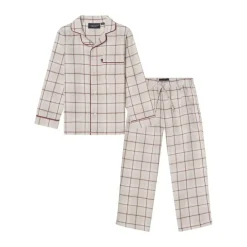 Lexington Holiday Collection 2025 Pyjamassæt - 2 dele Str. 6-8 år - Økologisk Bomuld - Grå