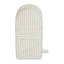 Lexington Icons Cotton Herringbone Ovnhandske One Size - Bomuld - Beige/White