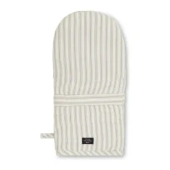 Lexington Icons Cotton Herringbone Ovnhandske One Size - Bomuld - Beige/White