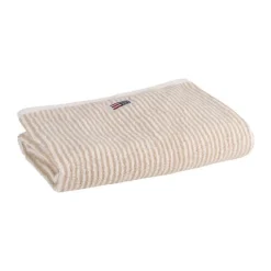 Lexington Icons Originals Stribet Håndklæde B 30 x L 50 cm - Bomuld - White/Tan
